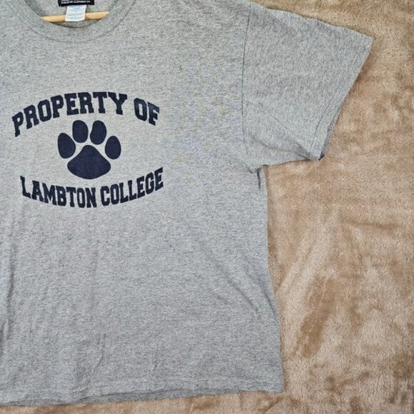 Fire Rescue Mens T-Shirt Size L Gray Property Of Lambton College Short Sleeve - Picture 8 of 10